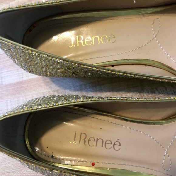 Gold Block Heels - Picture 4 of 8